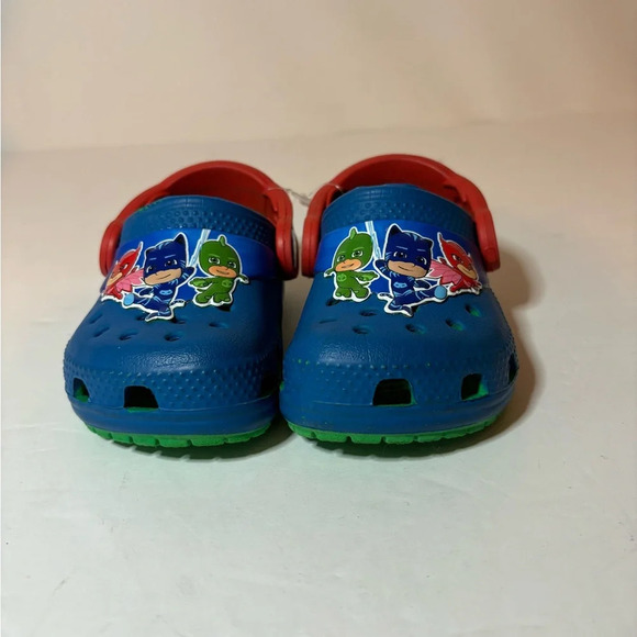 CROCS x PJ Masks Unisex Size 5 C Blue/Green W/straps On Back - Picture 4 of 6